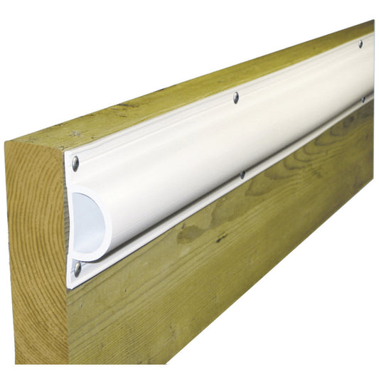 Dock Edge Standard D PVC Profile 16ft Roll  White 1190F