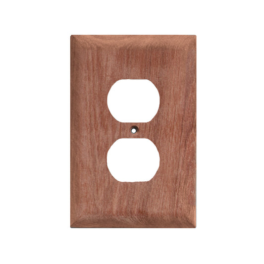 Whitecap Teak Outlet CoverReceptacle Plate 60170