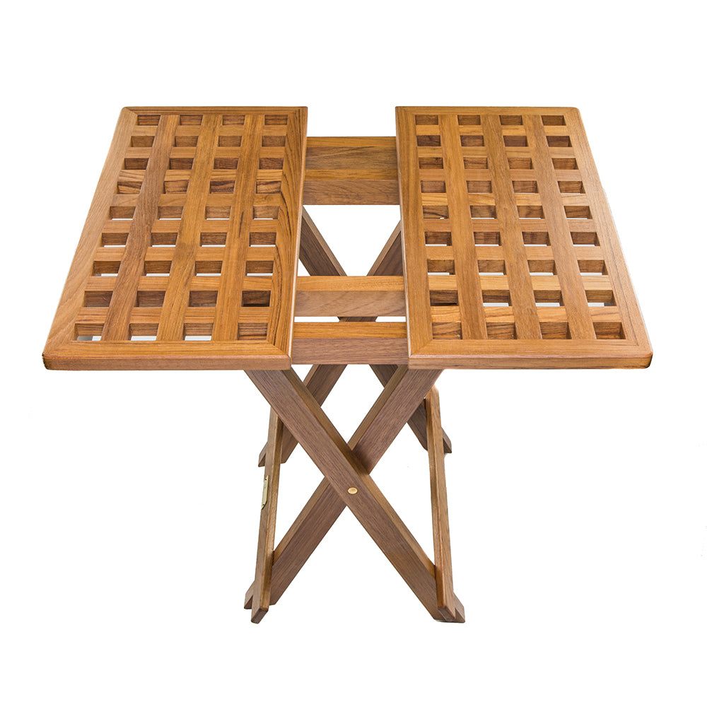 Whitecap Teak Grate Top FoldAway Table 60030
