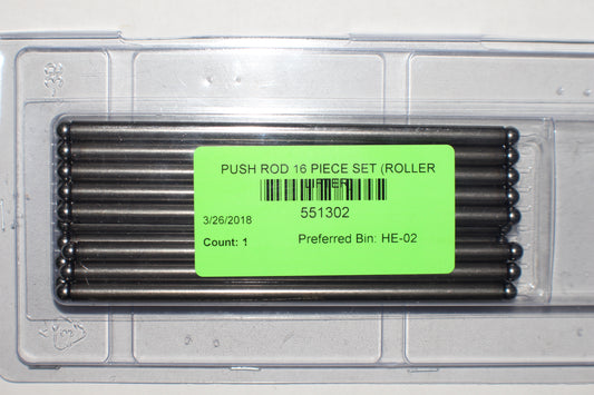 551302 PUSH ROD 16 PIECE SET (ROLLER LIFTER)