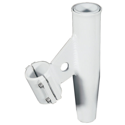 Lees ClampOn Rod Holder  White Aluminum  Vertical Mount  Fits 2375 OD Pipe RA5005WH