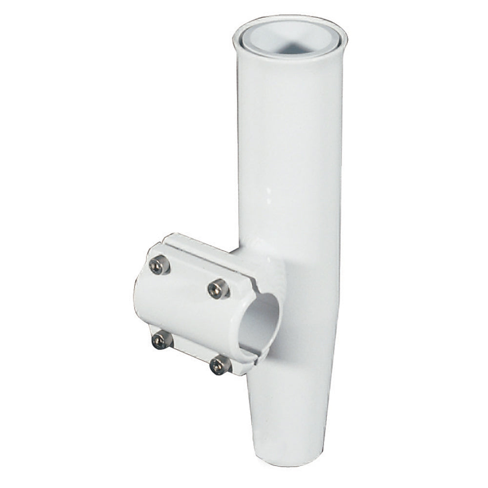 Lees ClampOn Rod Holder  White Aluminum  Horizontal Mount  Fits 1660 OD Pipe RA5203WH