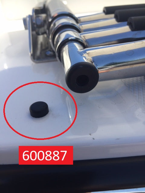 BUMPER-RUBBER PUSH IN 9/32 HOLE X 1/4 HT. 14 600887