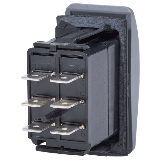 Blue Sea 7938 Contura II Switch DPDT Black  ONOFFON 7938