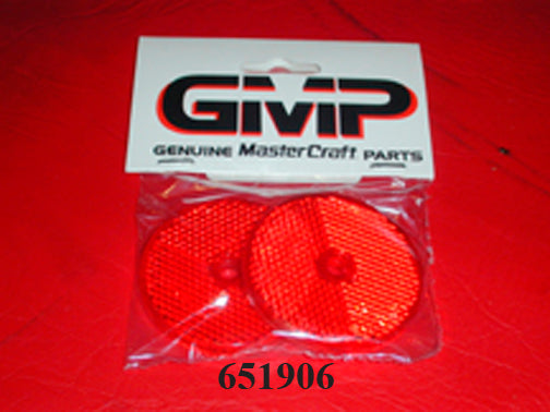 REFLECTOR RED 2 ROUND W\HOLE 98007R GMP SOLD AS SET OF 2