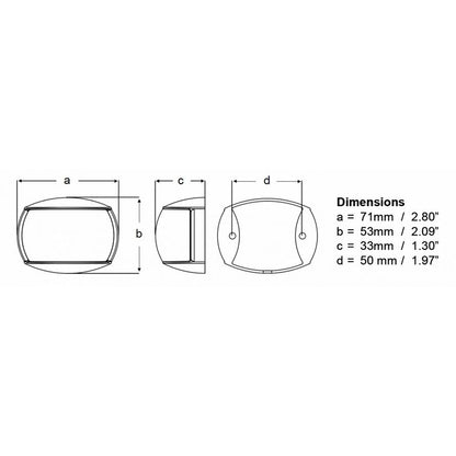 Hella Marine NaviLED Port  Starboard Pair  2nm  Clear LensWhite Housing 980520911