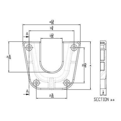 TACO Stainless Steel Mounting Bracket fSide Mount Table Pedestal F160080