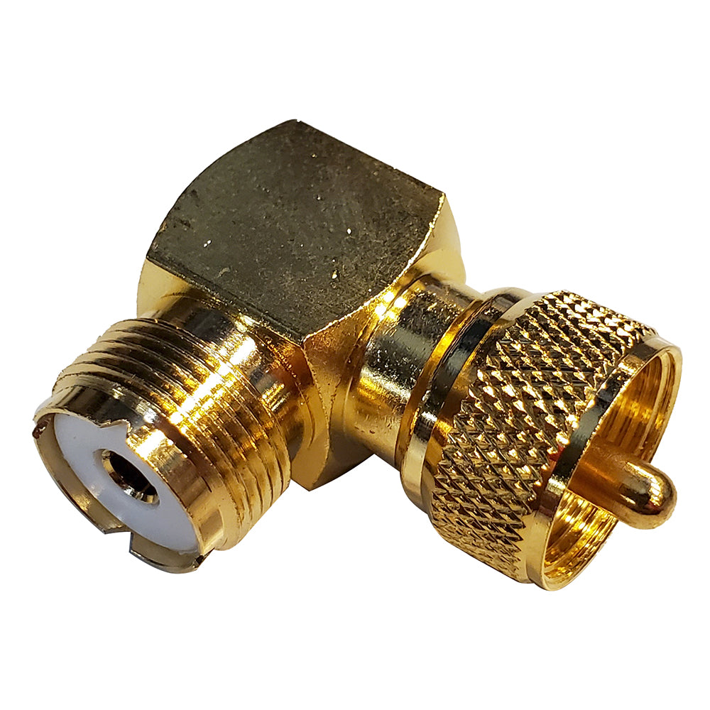 Shakespeare Right Angle Connector  PL259 to SO239 Adapter RA259239G