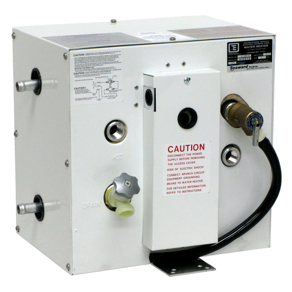 Whale Seaward 3 Gallon Hot Water Heater wSide Heat Exchanger  White Epoxy  120V  1500W S300W