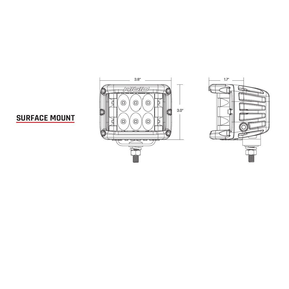 RIGID Industries DSS Series PRO Driving Surface Mount  Pair  Black 262313