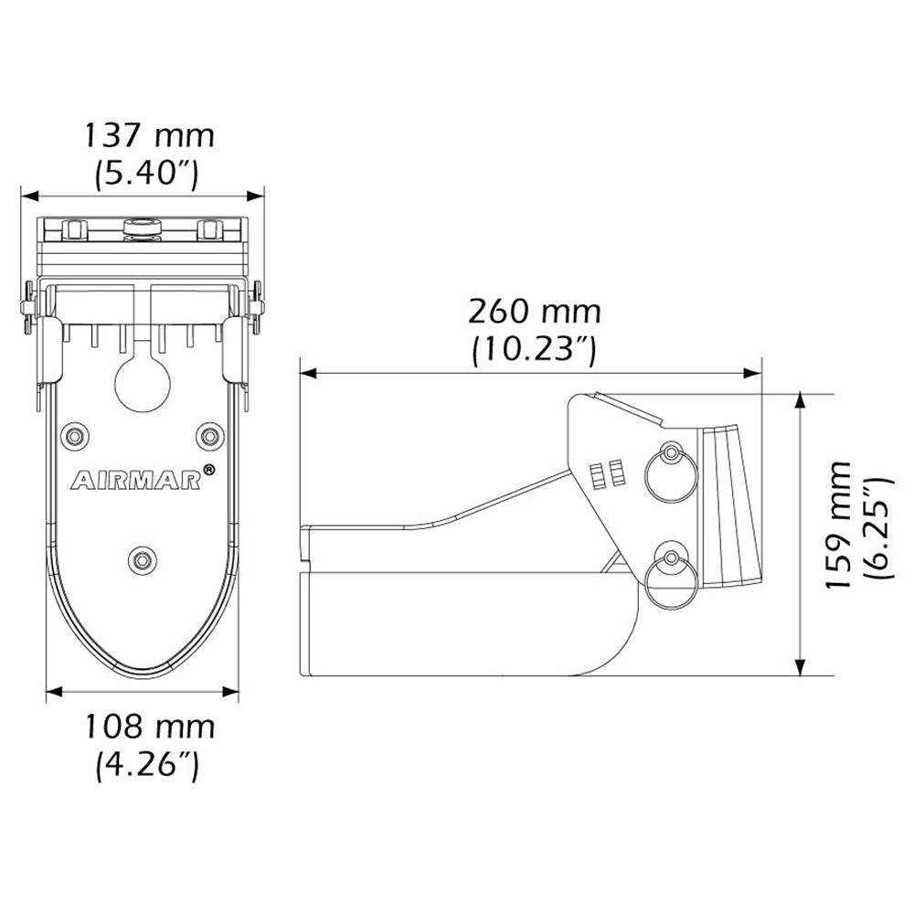 Airmar TM185CHW High Frequency Wide Beam CHIRP Transom Mount 14Pin Transducer fHumminbird TM185CHW14HB