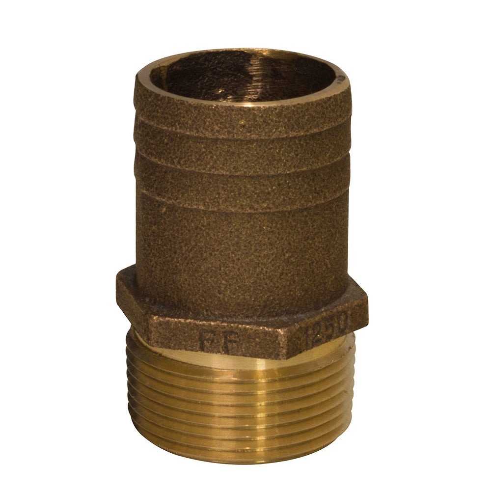 GROCO 2 NPT x 214 Bronze Full Flow Pipe to Hose Straight Fitting FF2000