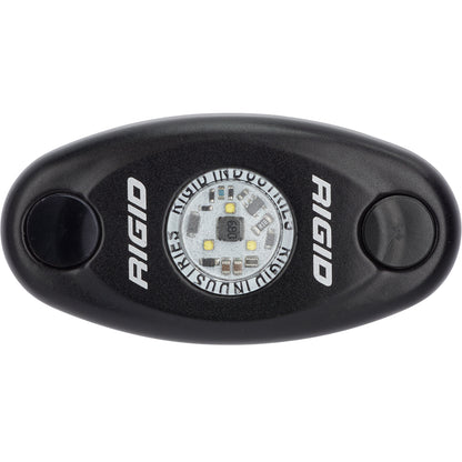 RIGID Industries ASeries Black Low Power LED Light  Single  Cool White 480033