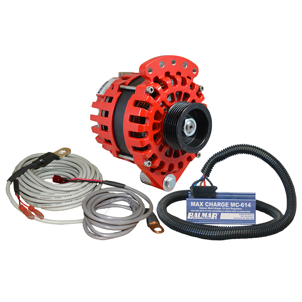 Balmar Alternator 12 Single Foot K6 Serpentine Pulley Regulator  Temp Sensor  170A Kit  12V XTSF170K6KIT