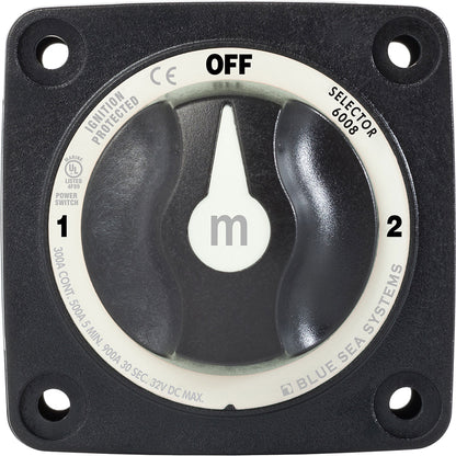 Blue Sea 6008200 mSeries Selector 3 Position Battery Switch  Black 6008200