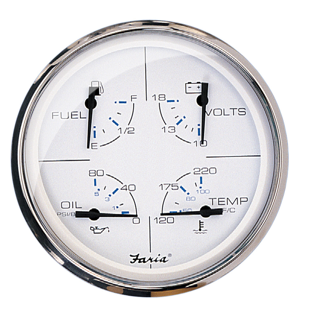Faria Chesapeake White SS 5 Multifunction Gauge 33864