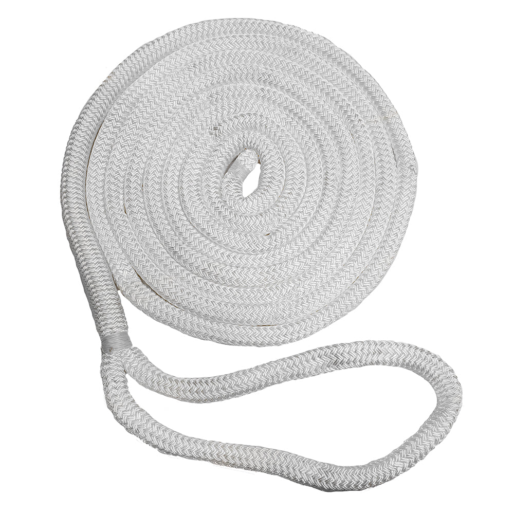 New England Ropes 38 Double Braid Dock Line  White  25 C50501200025