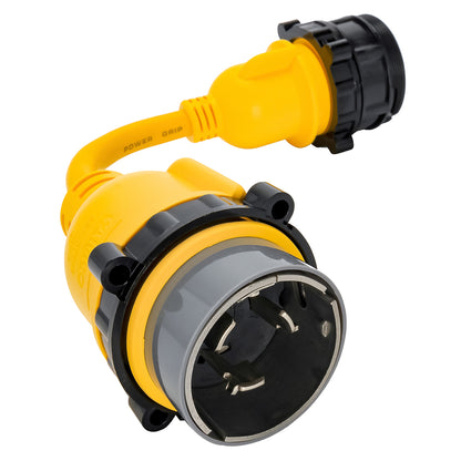 Camco 50AM30AF Power Grip Marine 12 Locking Adapter  MLockFLocking Adapter 55625