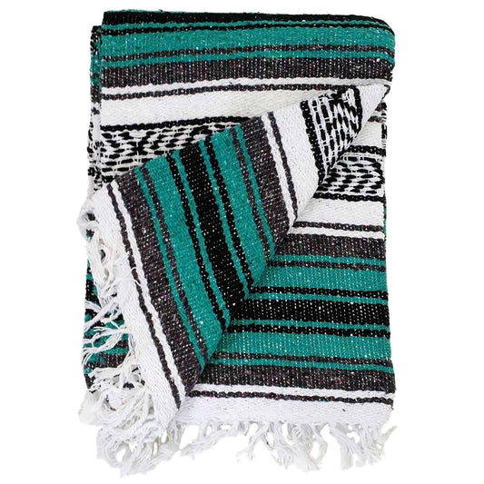 Sea Green Mexican Falsa Yoga Blanket