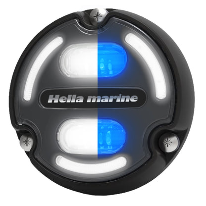 Hella Marine Apelo A2 Blue White Underwater Light  3000 Lumens  Black Housing  Charcoal Lens wEdge Light 016147001