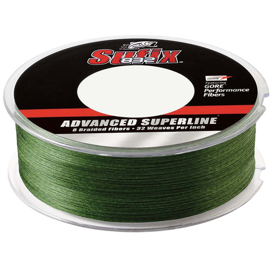 Sufix 832 Advanced Superline Braid  10lb  LowVis Green  600 yds 660210G