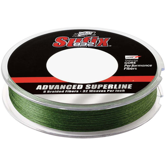 Sufix 832 Advanced Superline Braid  15lb  LowVis Green  150 yds 660015G