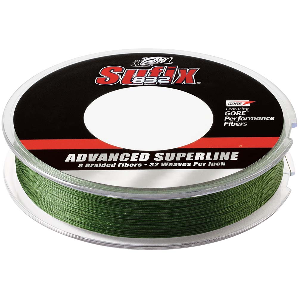 Sufix 832 Advanced Superline Braid  30lb  LowVis Green  300 yds 660130G