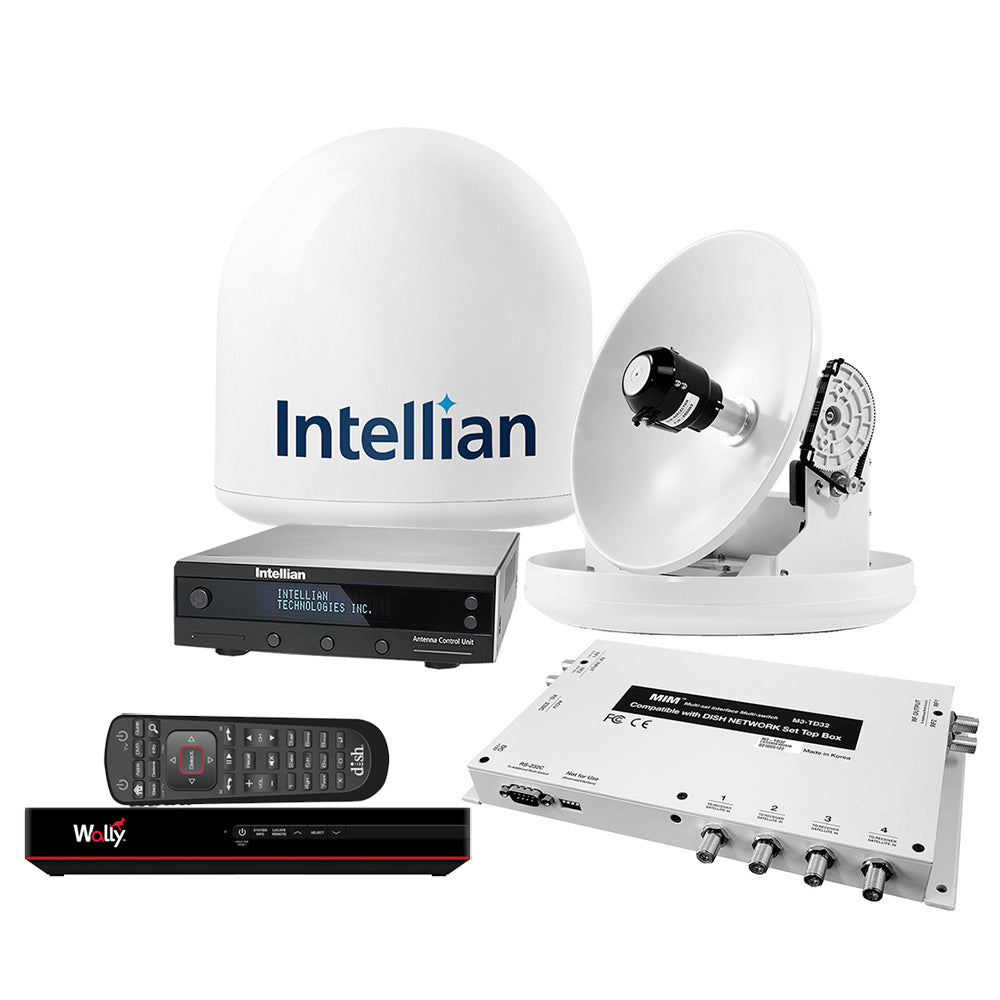 Intellian i2 US System wDISHBell MIM2 w3M RG6 Cable 15M RG6 Cable  DISH HD Wally Receiver B4209DNSB2