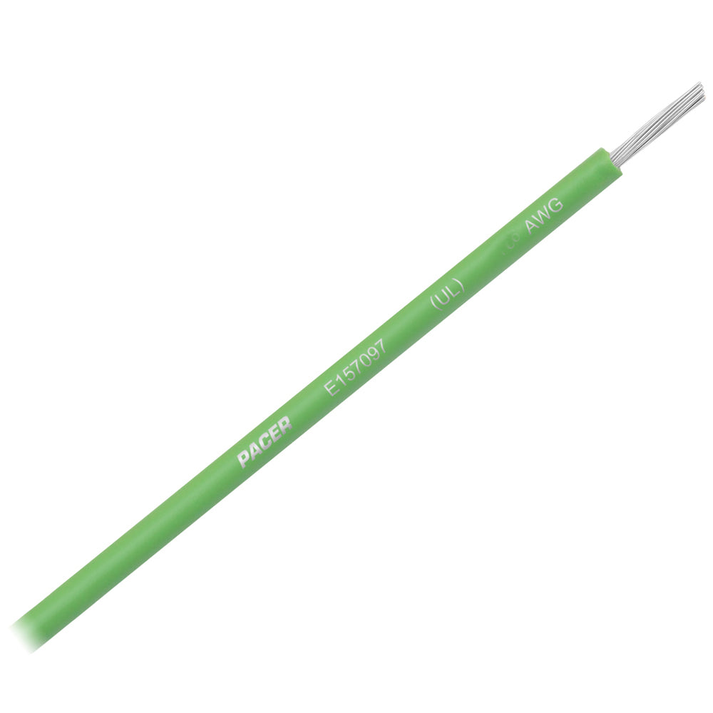 Pacer Light Green 16 AWG Primary Wire  25 WUL16LG25