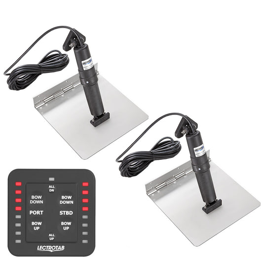 Lectrotab XKA Stainless Steel Trim Tab Kit wOneTouch Control  12 x 18 XKASL12X18