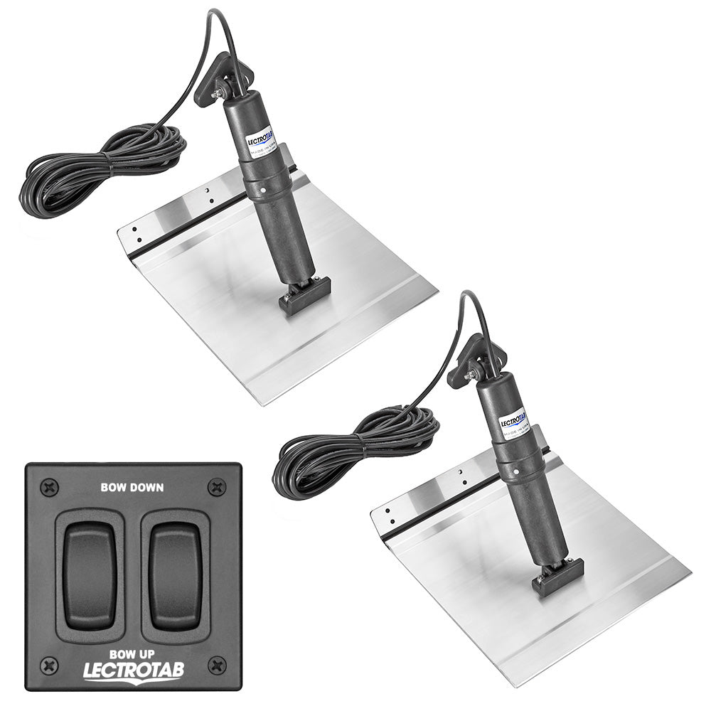 Lectrotab XKA Aluminum Alloy Trim Tab Kit wRocker Switch  9 x 12 XKAF9X12A
