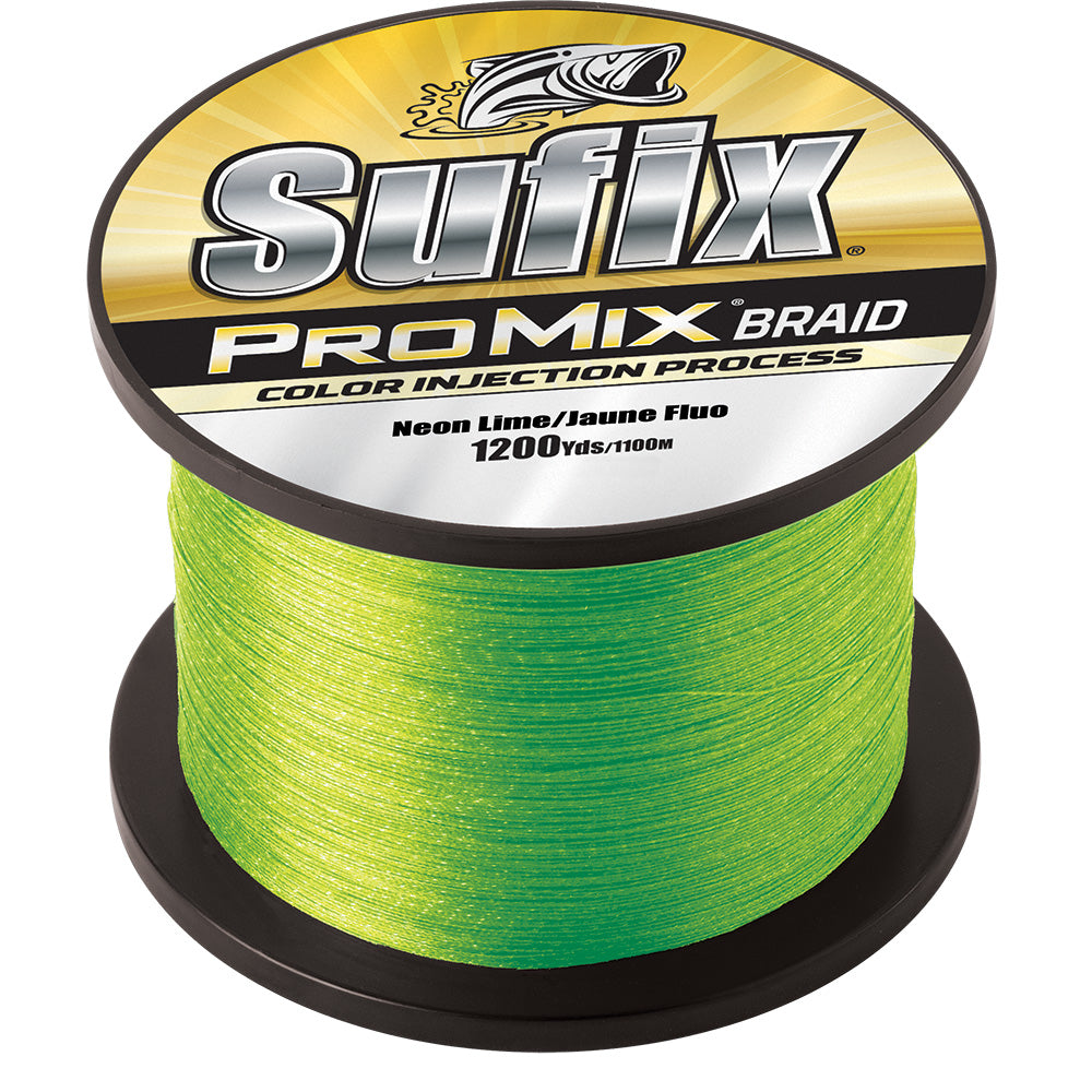 Sufix ProMix Braid  40lb  Neon Lime  1200 yds 630340L