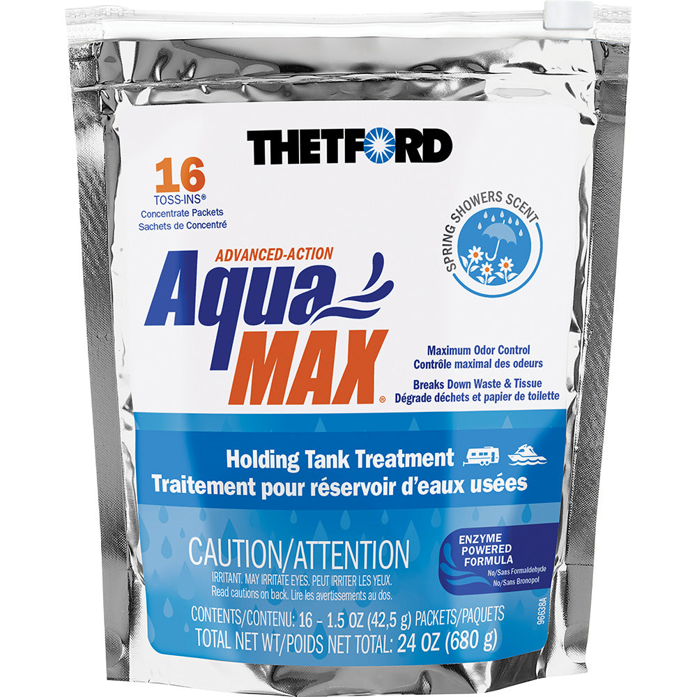 Thetford AquaMax Holding Tank Treatment  16 TossIns  Spring Shower Scent 96631