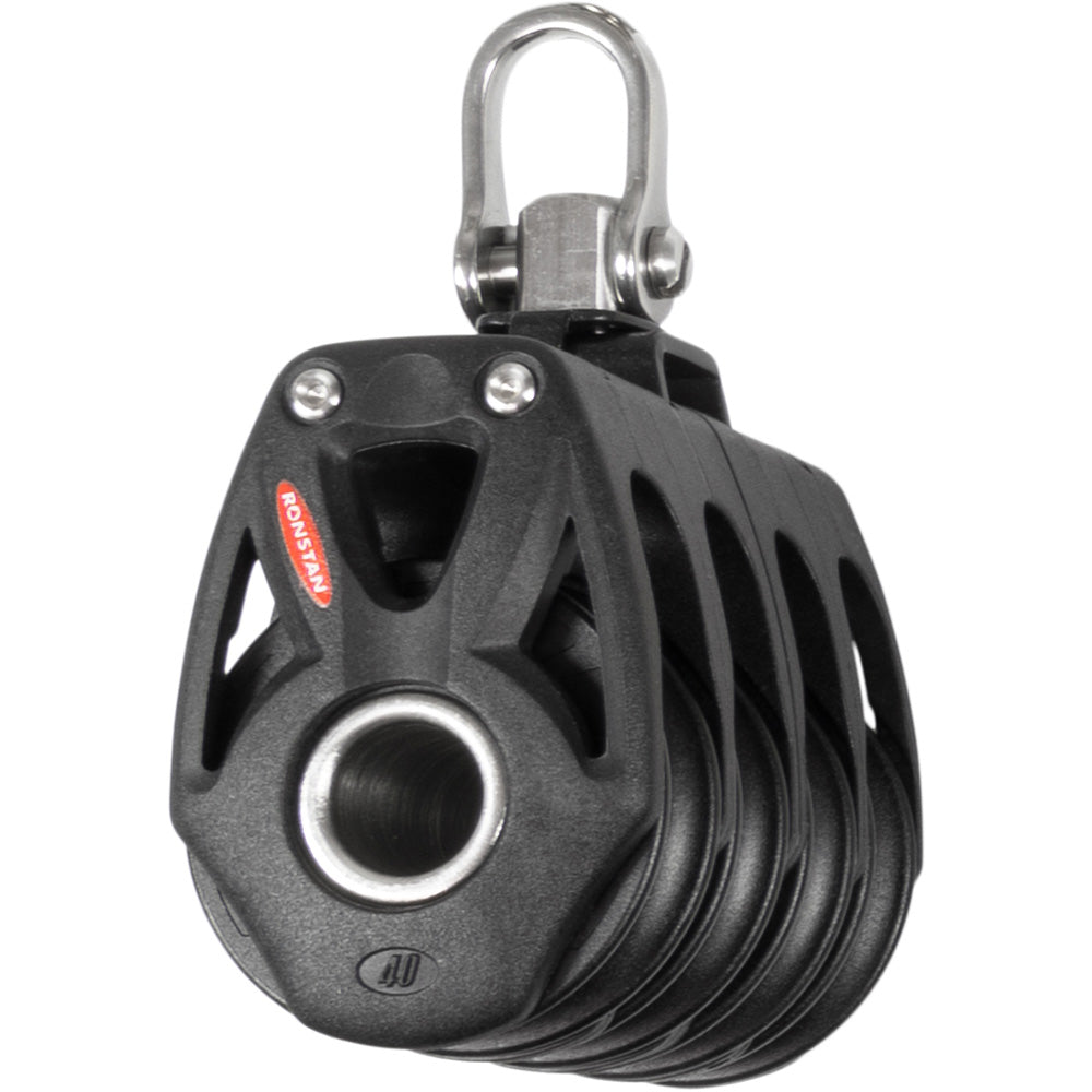 Ronstan Series 40 Orbit BB Quad Block wSwivel Shackle RF48400
