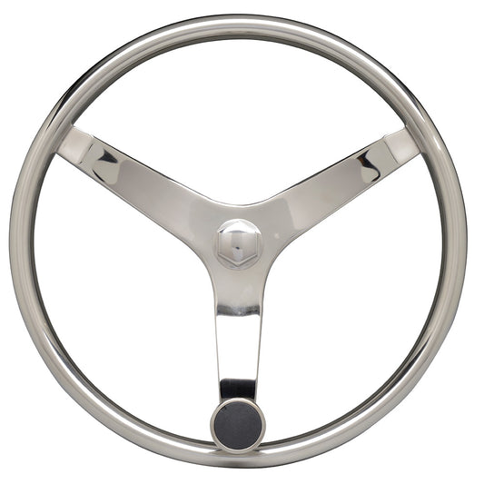 Uflex  V46  135 Stainless Steel Steering Wheel wSpeed Knob  No Wheel Nut V46