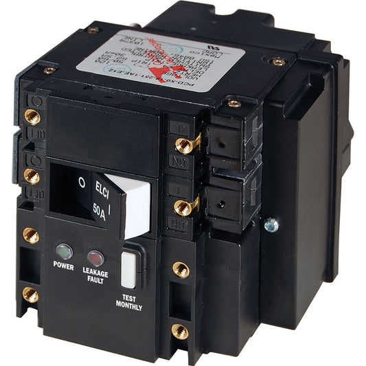 Blue Sea CSeries ELCI Circuit Breaker  Double Pole 240V AC 50A 3093