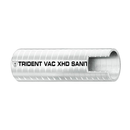 Trident Marine 112 VAC XHD Sanitation Hose  Hard PVC Helix  White  Sold by the Foot 1481126FT