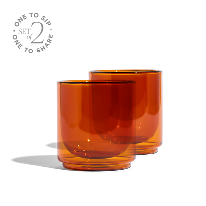 Cove 10oz Glass Tumbler - Set of 2 - Amber