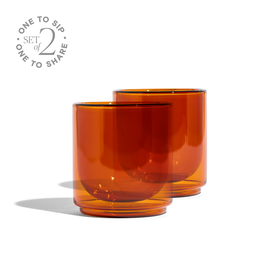Cove 10oz Glass Tumbler - Set of 2 - Amber