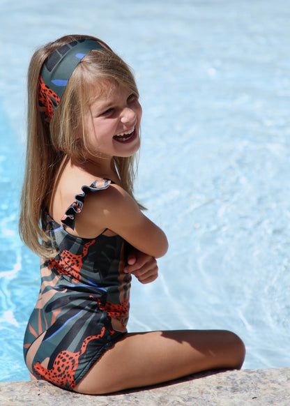 Luna Children's One-Piece Swimsuit - Rainforest Oasis