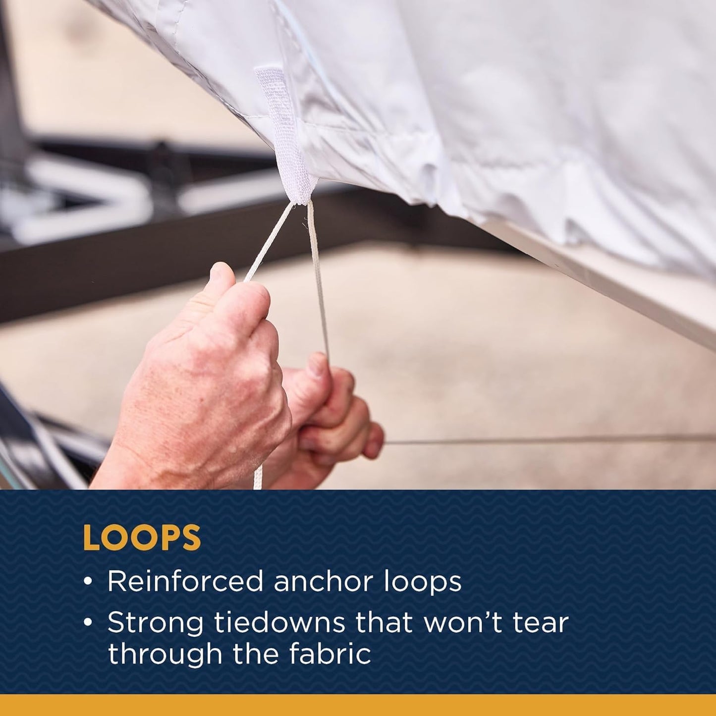 Shrink wrap over tower Pickle fork or wide bow 21'-23'