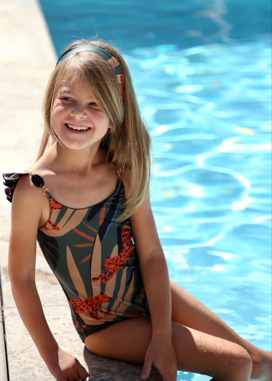 Luna Children's One-Piece Swimsuit - Rainforest Oasis