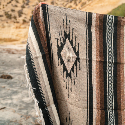 Brown Wool Mexican Blanket - PRE ORDER 6/28
