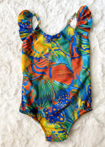 Luna Children's One-Piece Swimsuit - Roatán Reef