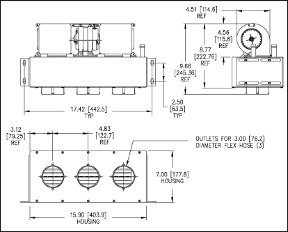 Stoker 16" Heater 3 Vents 3" Dia. 12V (O4711)