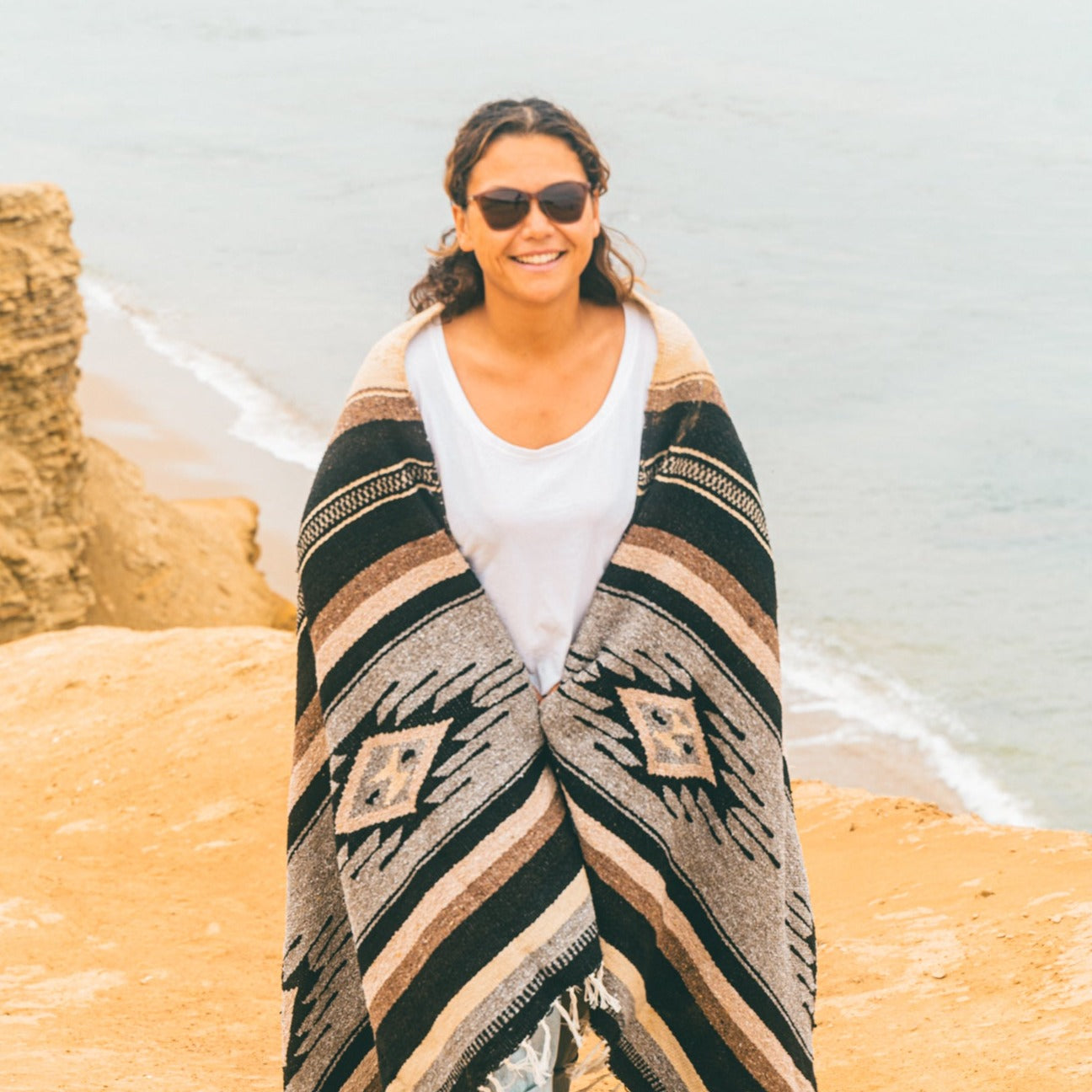 Brown Wool Mexican Blanket - PRE ORDER 6/28