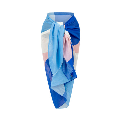 Mykonos Pareo - Santorini Blue and Pink
