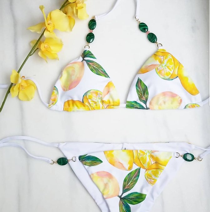 Bermuda Triangle Bikini Top - When Life Gives You Lemons