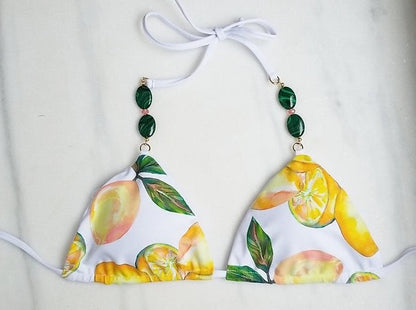 Bermuda Triangle Bikini Top - When Life Gives You Lemons