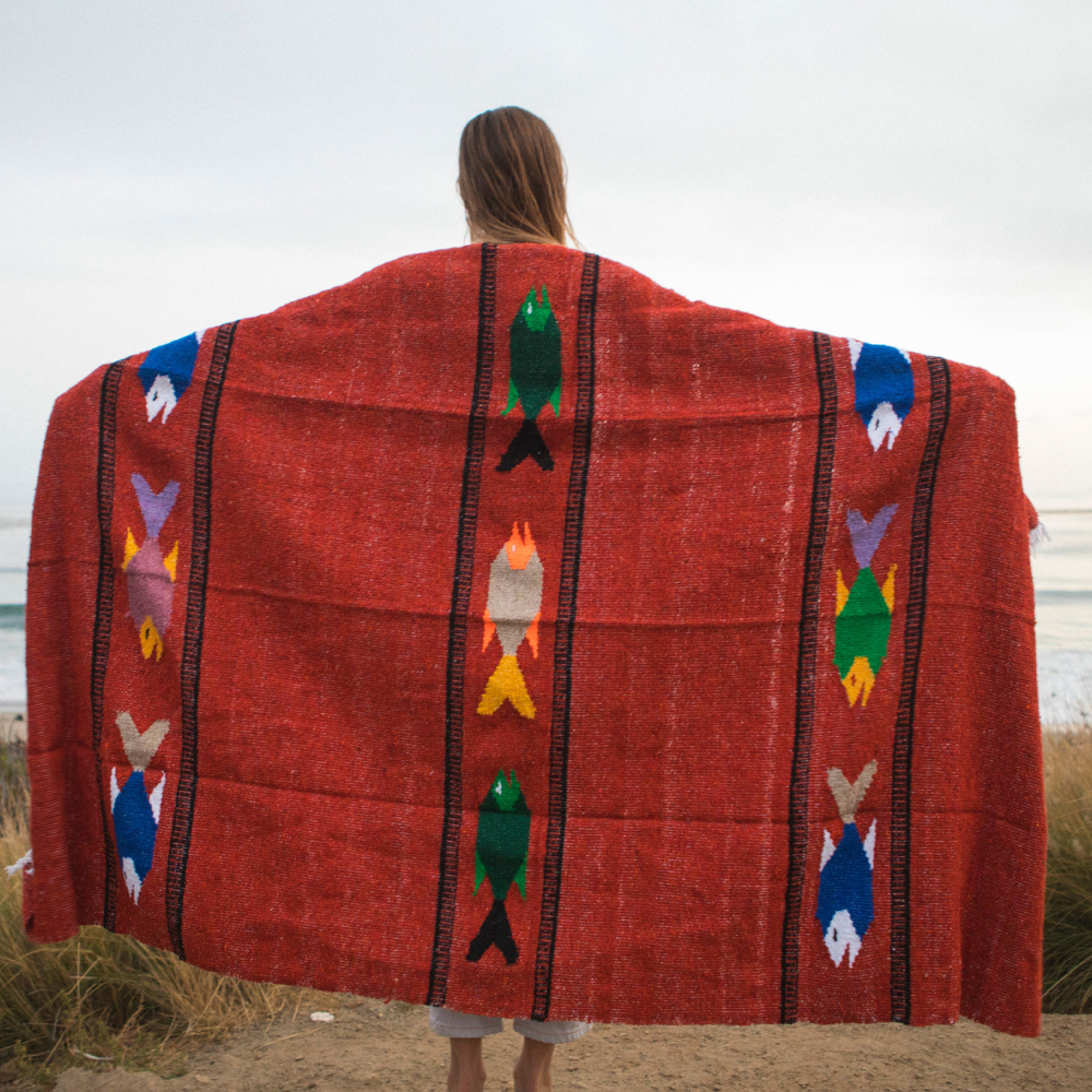 Red Earth Baja Fish Yoga Blanket